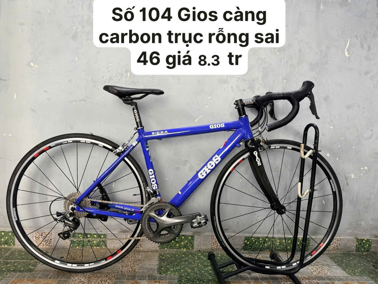 Xe đạp Gios trục rỗng càng carbon